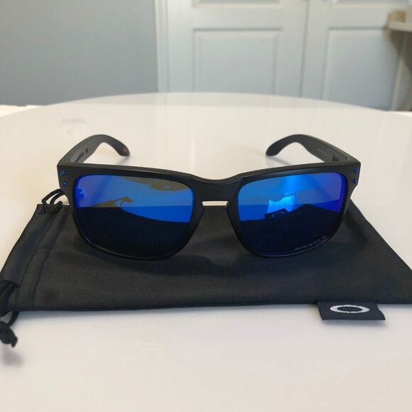 Blue Prizm Polarized OAKLEY HOLBROOK Black Matte Frame 9102 - Picture 4 of 9